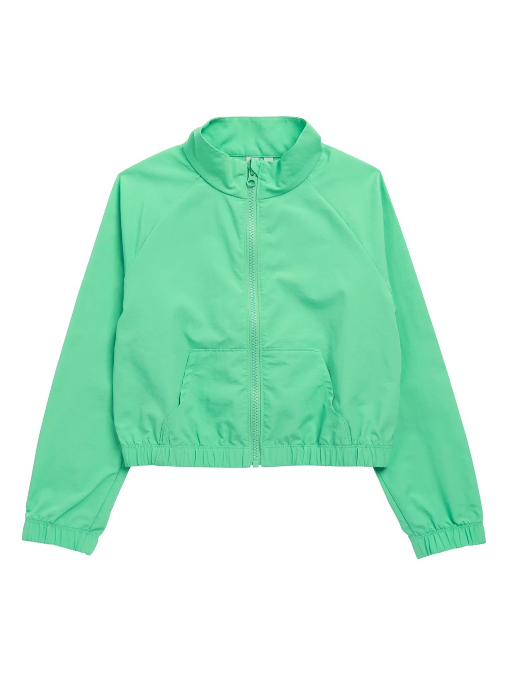 Zella Girls' Cropped windbreaker track Jacket in Green